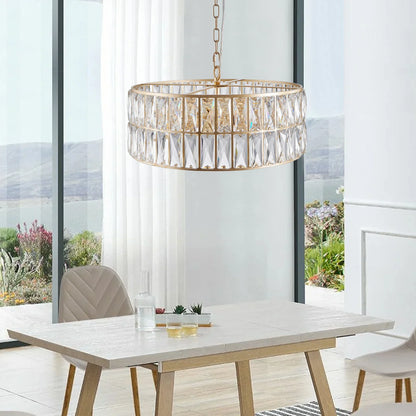Bacci Crystal Drum Chandelier