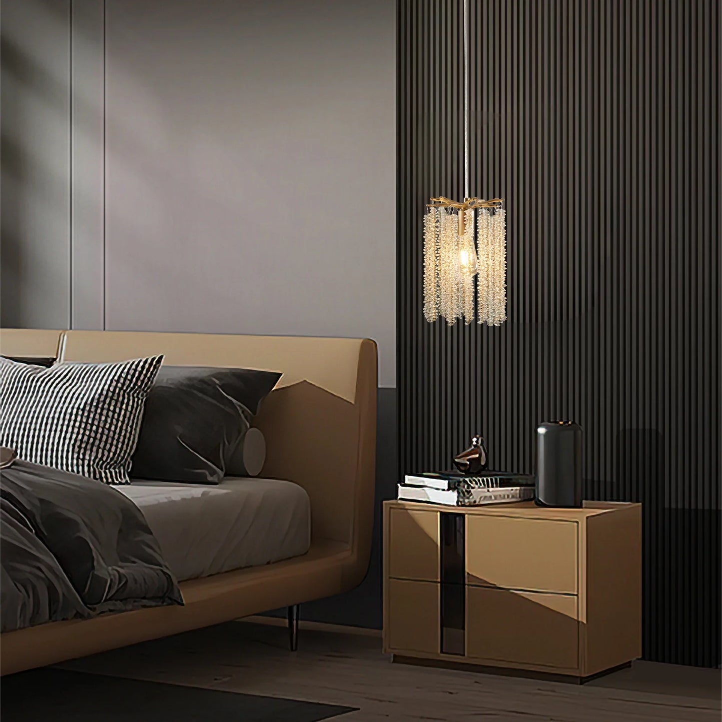 Albero Crystal Pendant Lights, Set Of 3