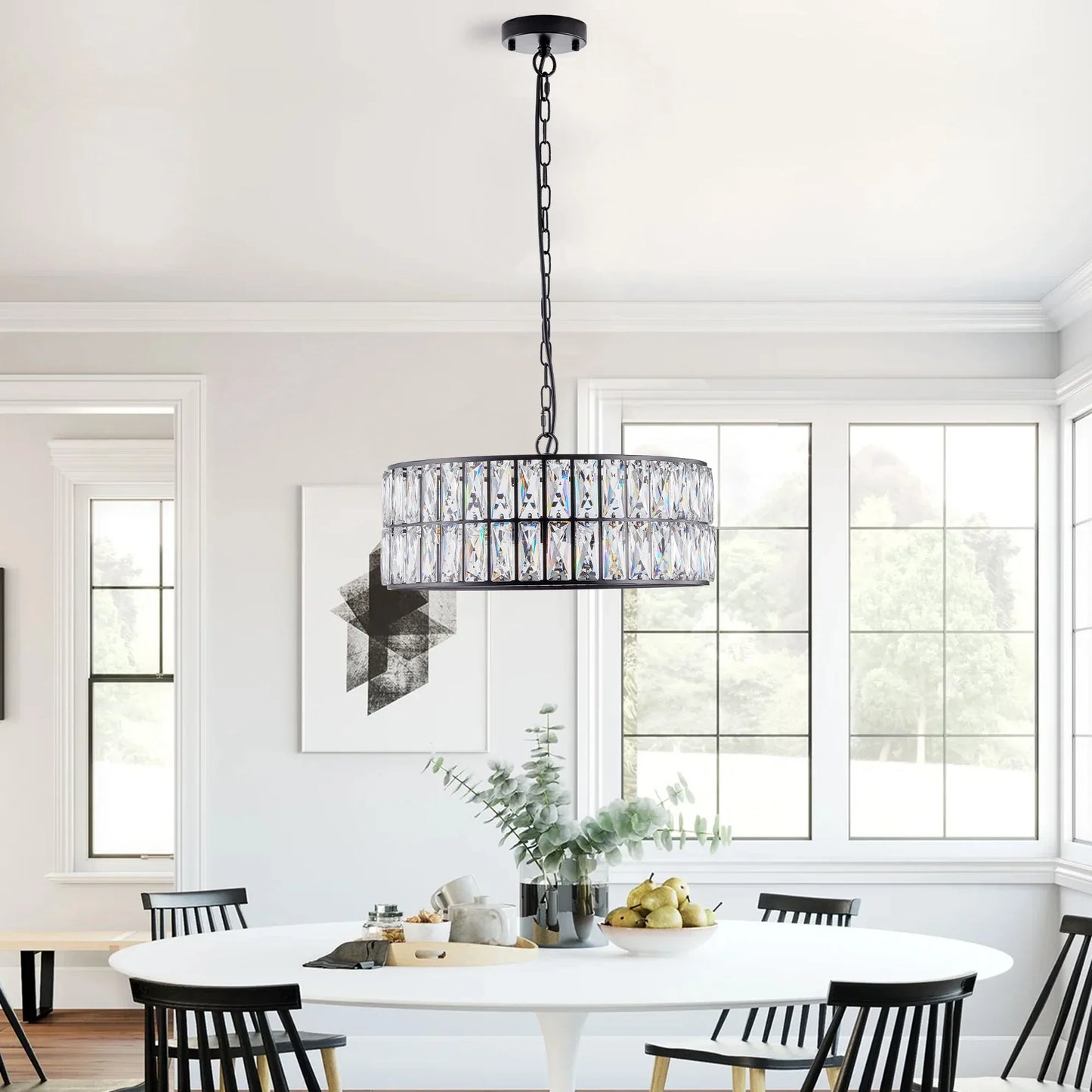 Bacci Crystal Drum Chandelier