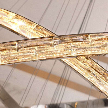 6-Tier Crystal Ring Modern Chandelier