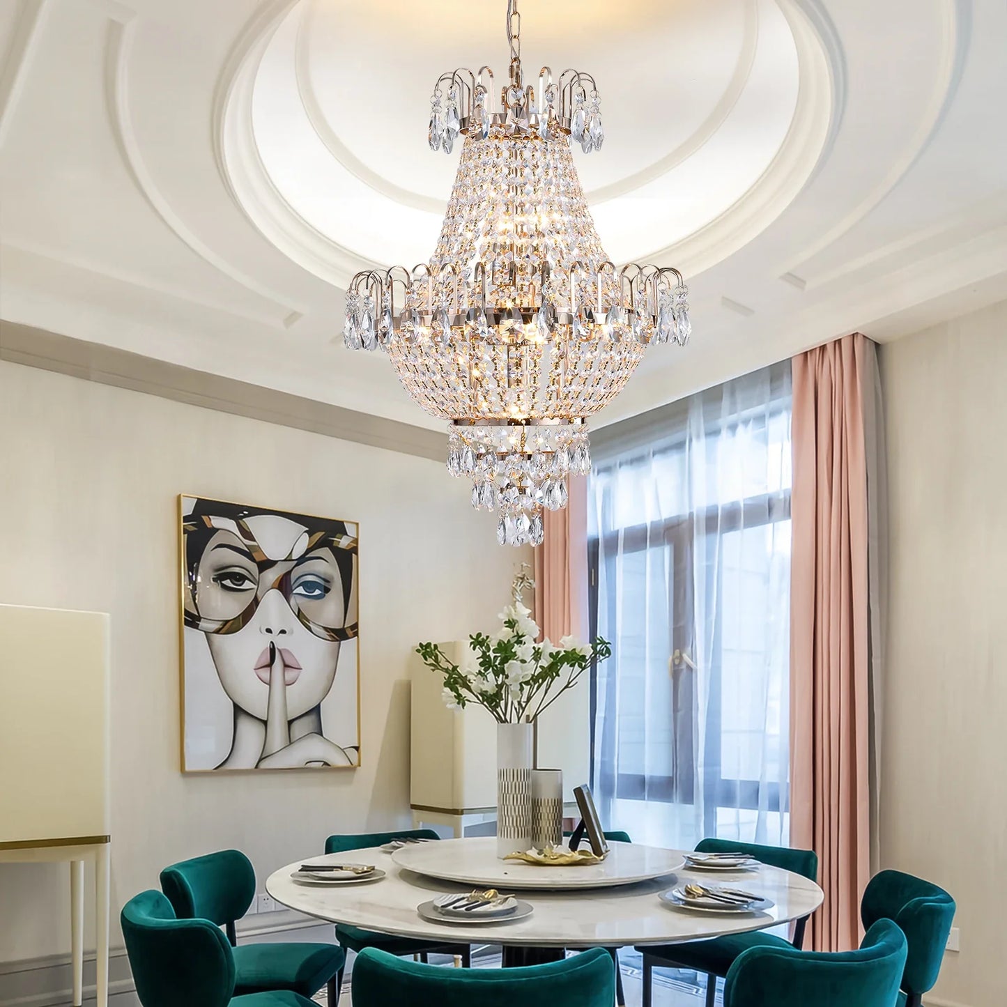 French Empire Crystal Chandelier