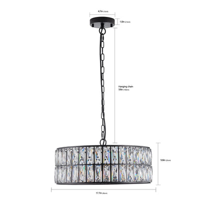 Bacci Crystal Drum Chandelier