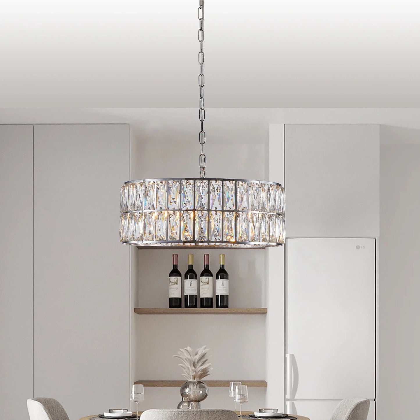 Bacci Crystal Drum Chandelier