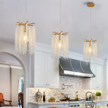 Albero Crystal Pendant Lights, Set Of 3
