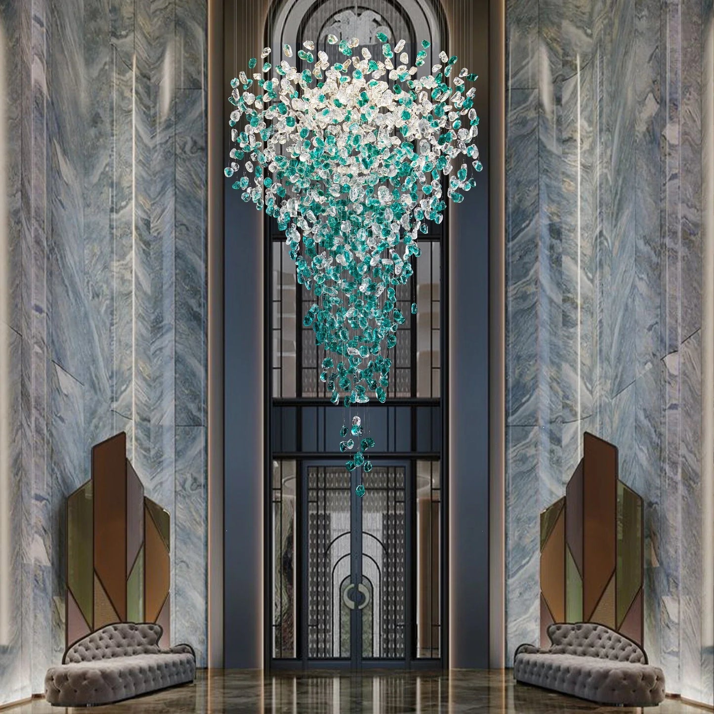 Crystal Pendant Foyer Chandelier