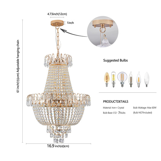French Empire Crystal Chandelier