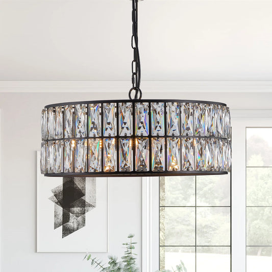Bacci Crystal Drum Chandelier