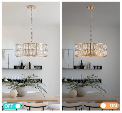 Bacci Crystal Drum Chandelier