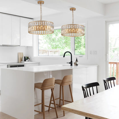 Bacci Crystal Drum Chandelier