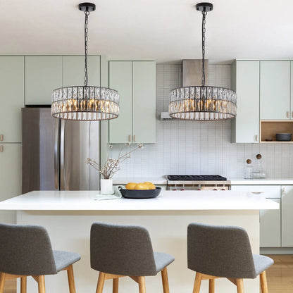 Bacci Crystal Drum Chandelier