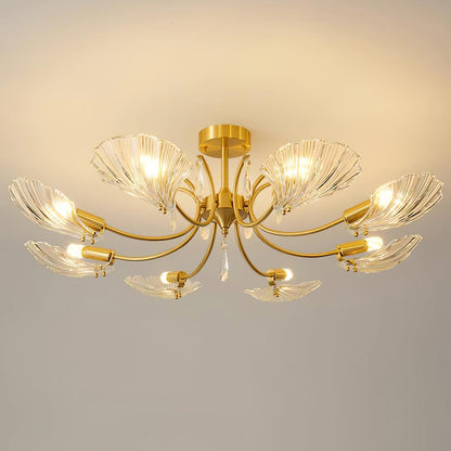 Shell Brass Ceiling Lamp