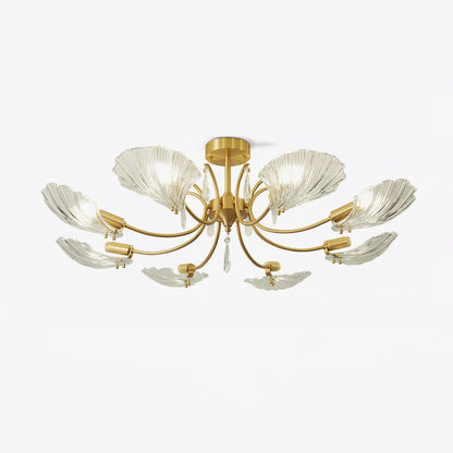 Shell Brass Ceiling Lamp