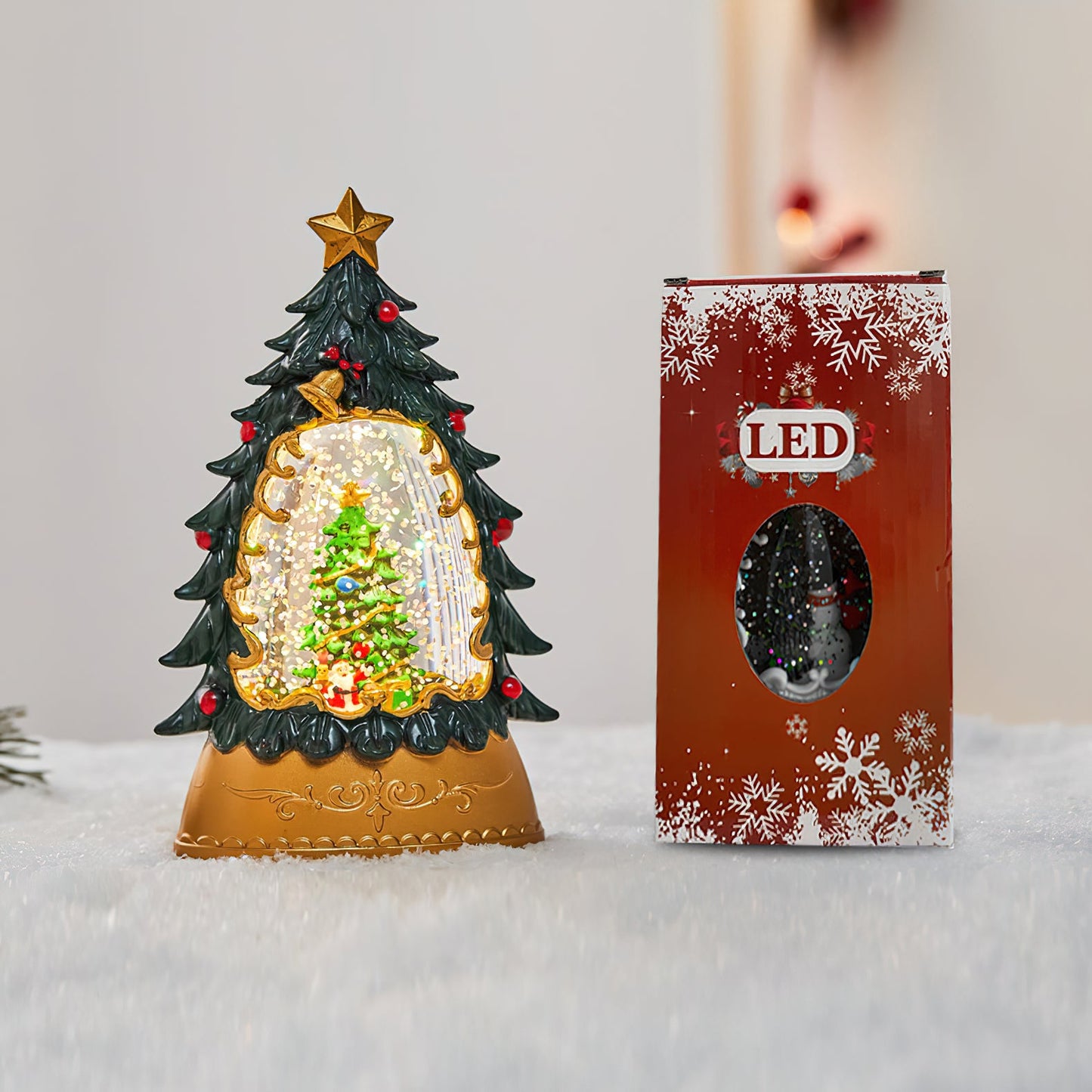 Snow Globe Table Lamp (built-in battery)