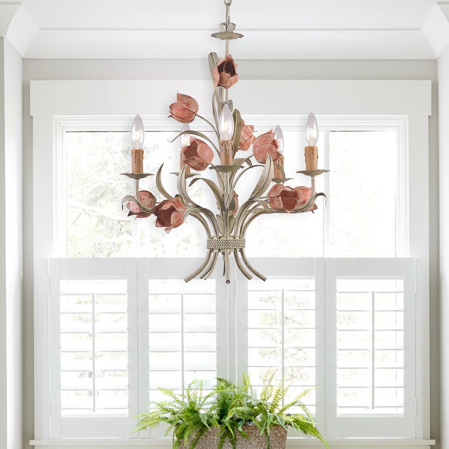 Southport Sage Rose Chandelier