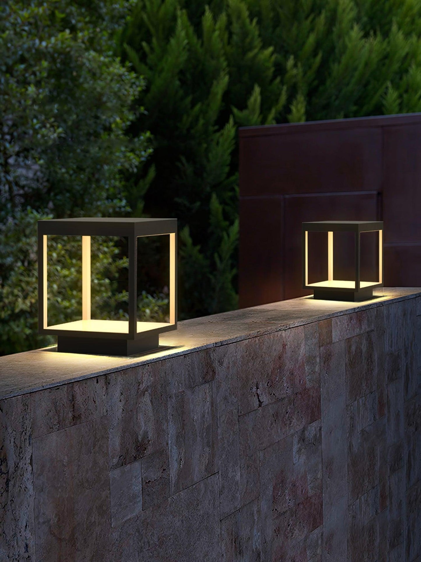 Square Frame Solar Outdoor Light