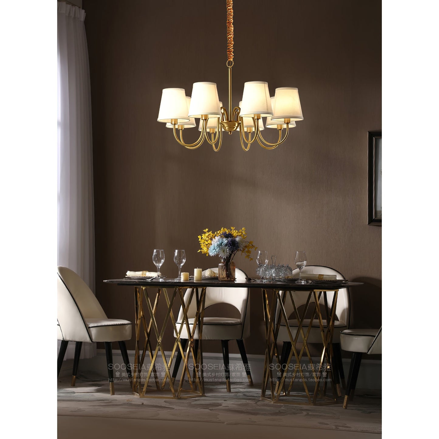 Aged Stacey Chandelier