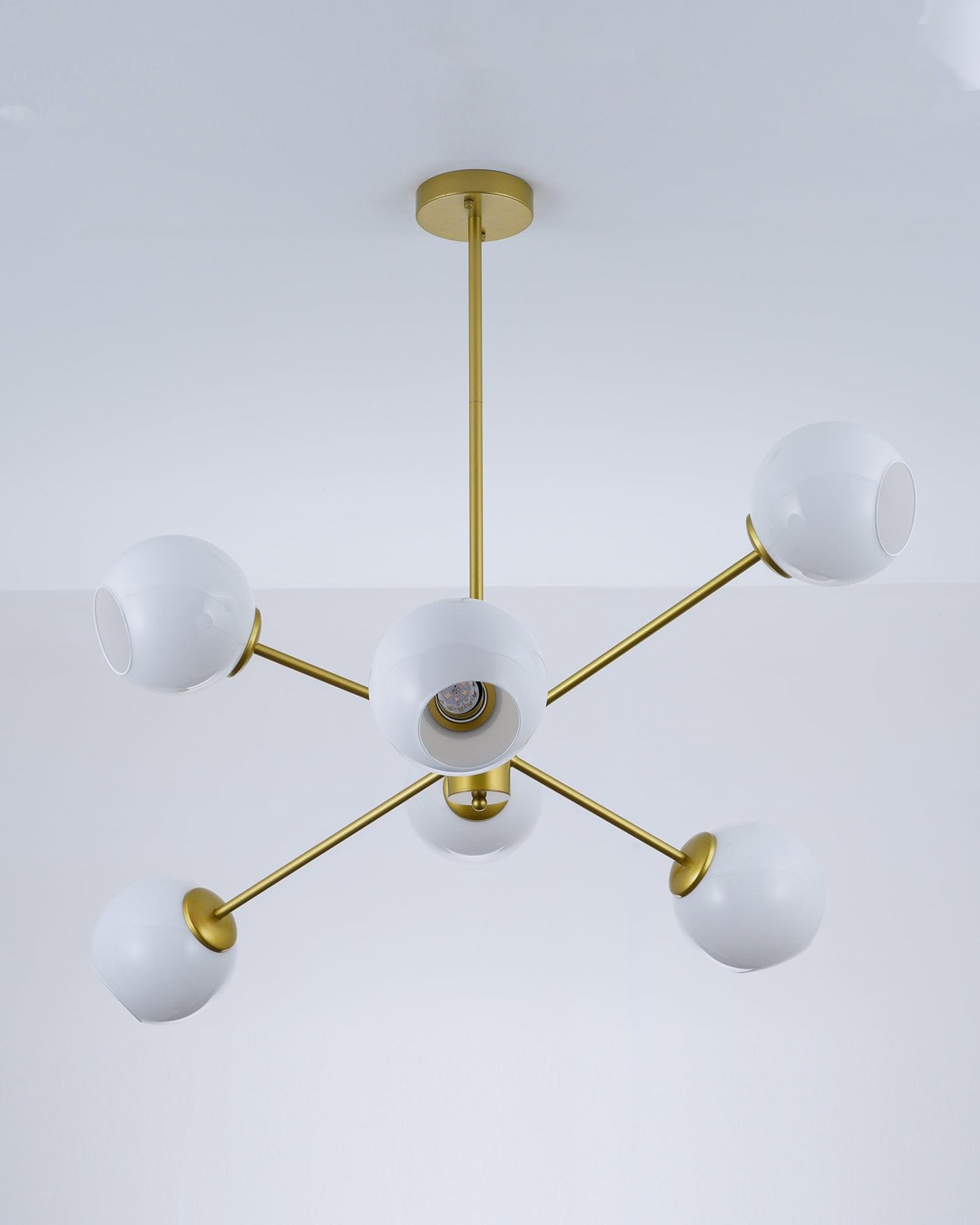 Staggered Glass 6 Light Chandelier