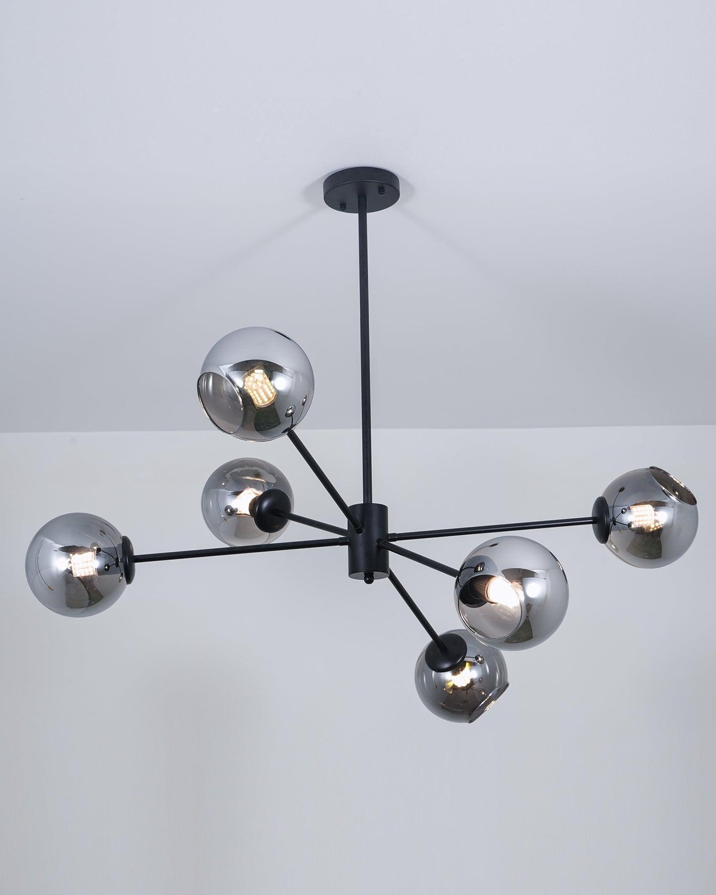 Staggered Glass 6 Light Chandelier