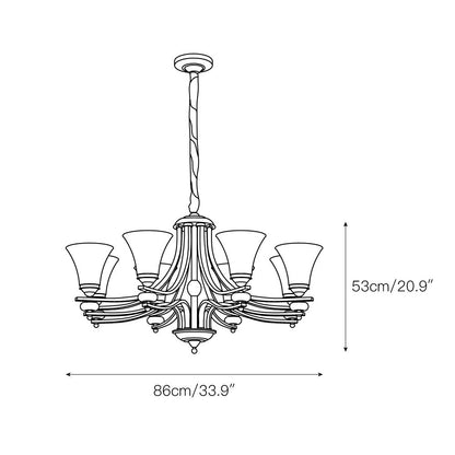 Stanford Glass Chandelier