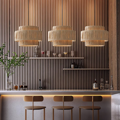Straw Art Pendant Light