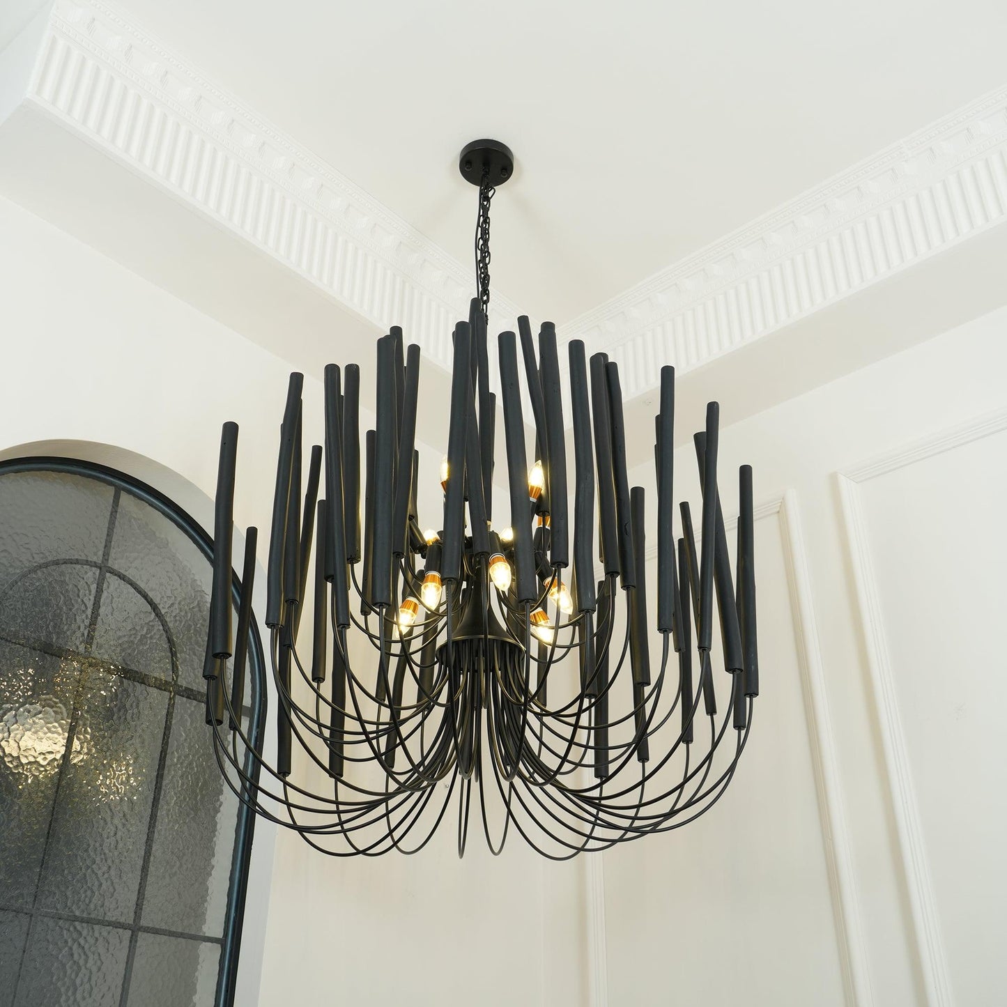 Modern White Black Chandelier