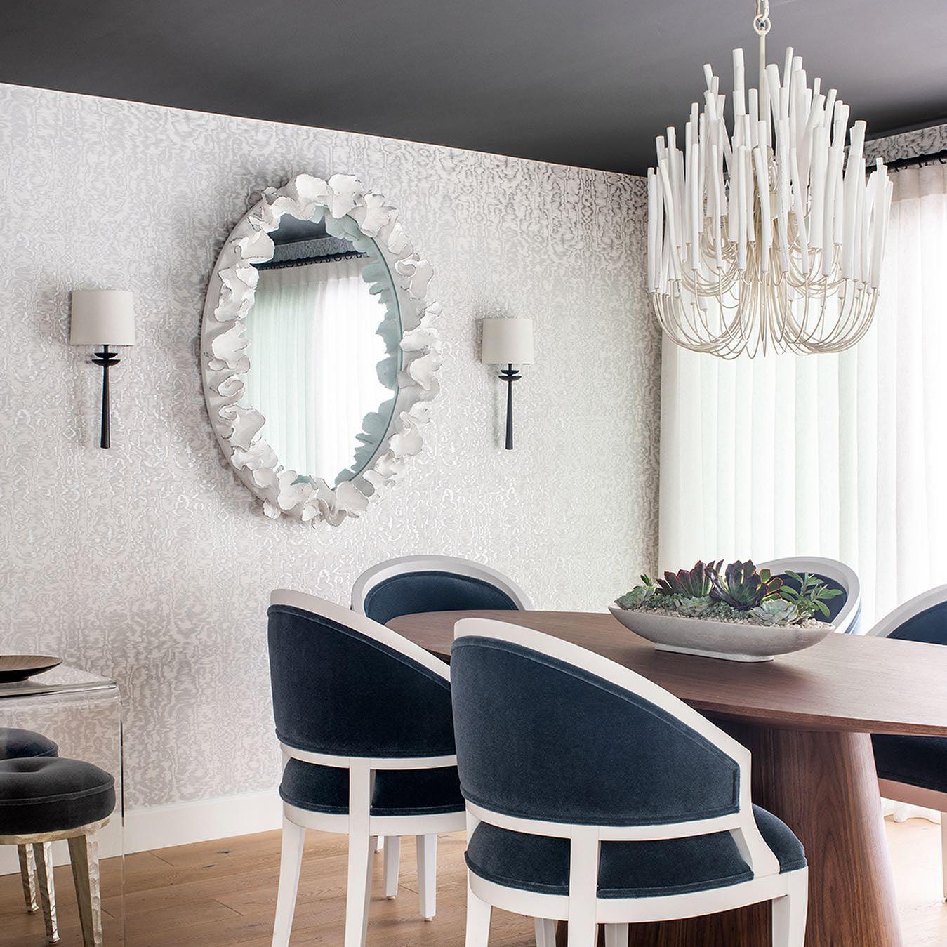 Modern White Black Chandelier