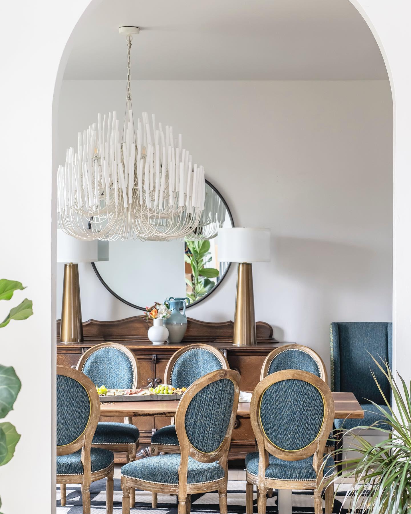 Modern White Black Chandelier