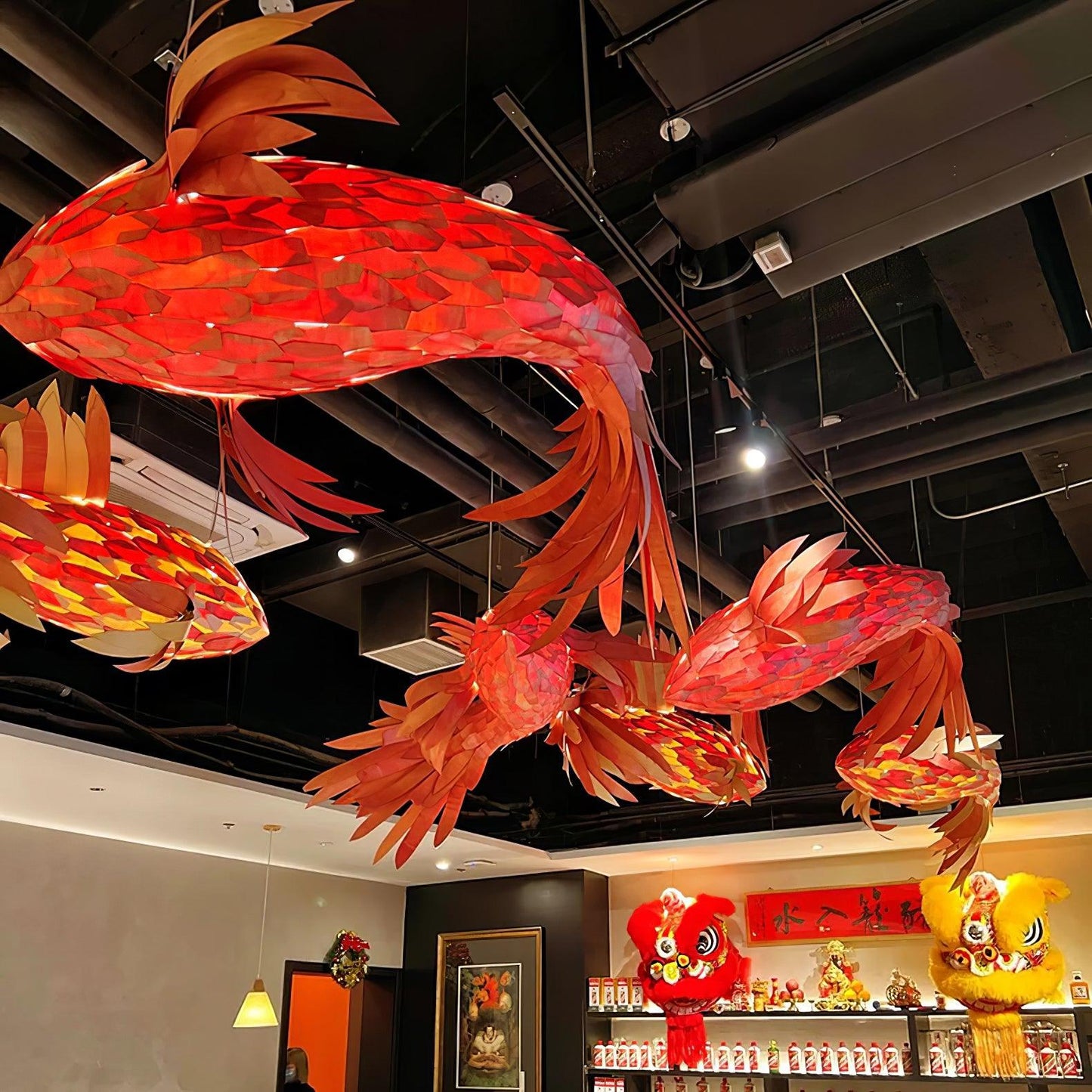 Swirl Koi Chandelier