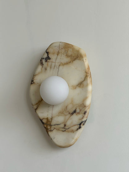 Textured Marble Wall Lamp