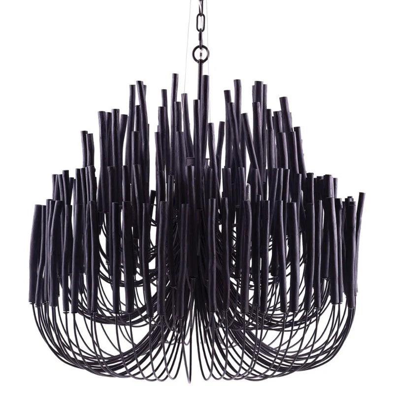 Modern White Black Chandelier