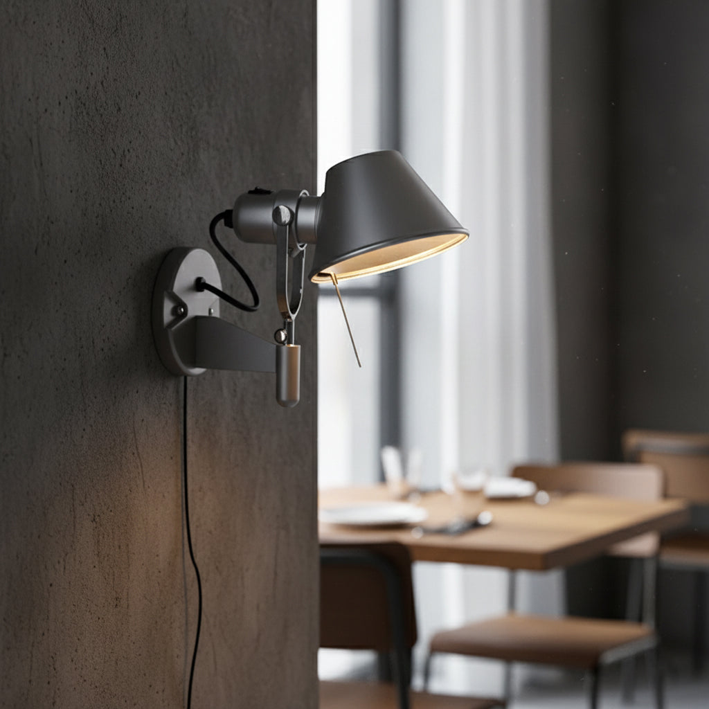 Brady Rocker Arm Plug-in Sconce