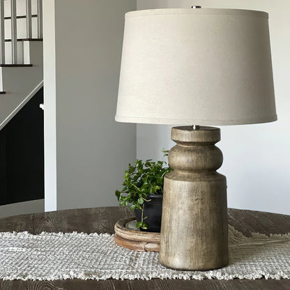 Totem Natural Wood Table Lamp