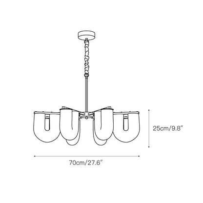 U Shaped Chandelier