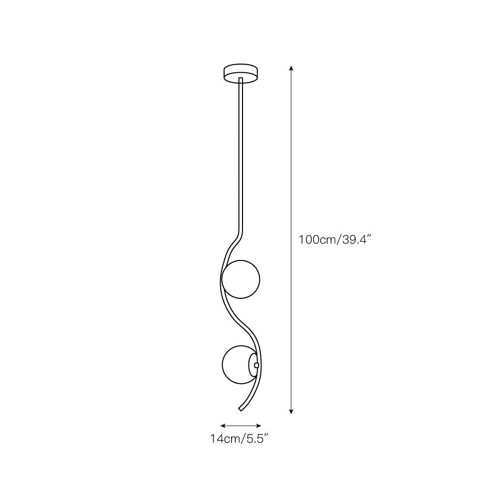 Uva Curved Pendant Lamp