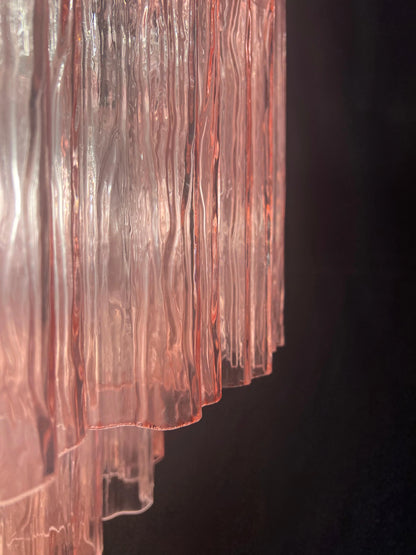 Vintage Murano Pink Glass Chandelier