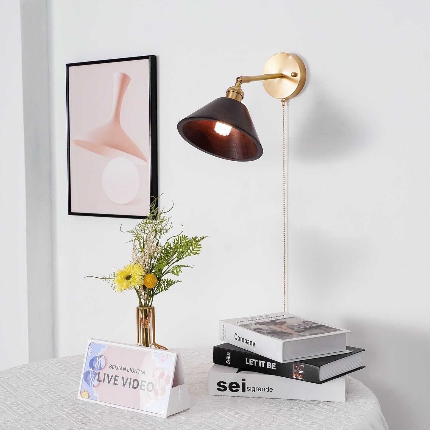 Vintage Wood Wall Sconces