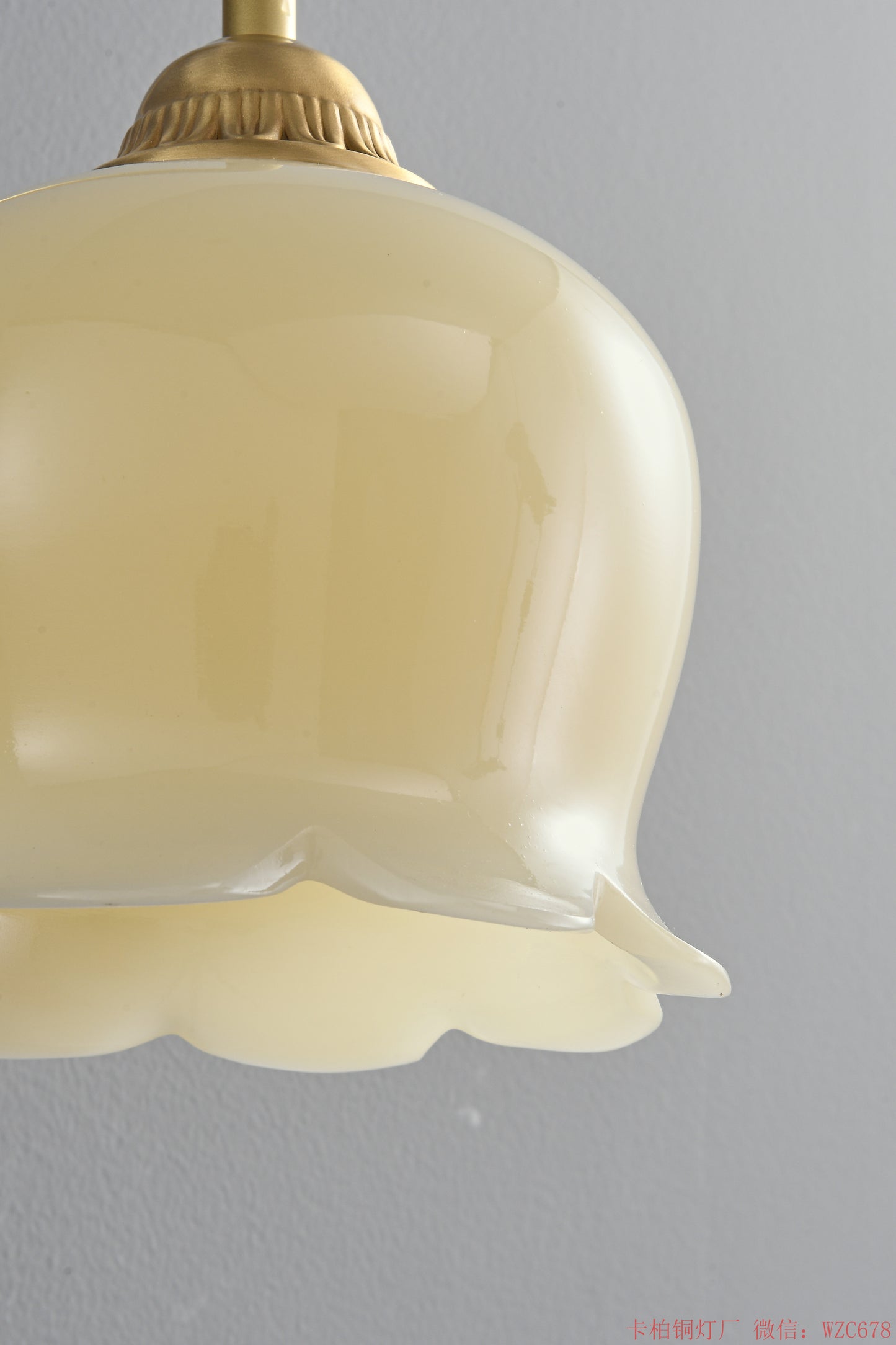 Brass flower resin wall sconce