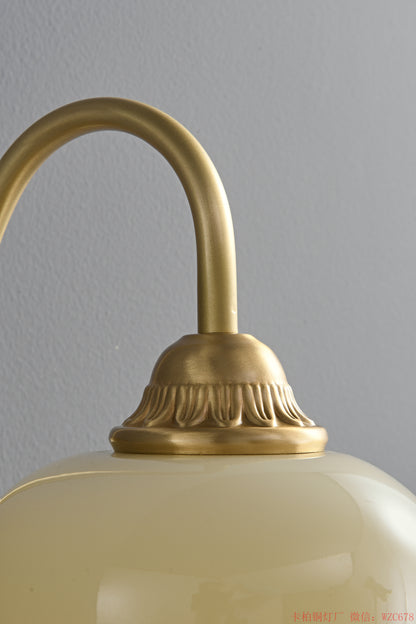 Brass flower resin wall sconce