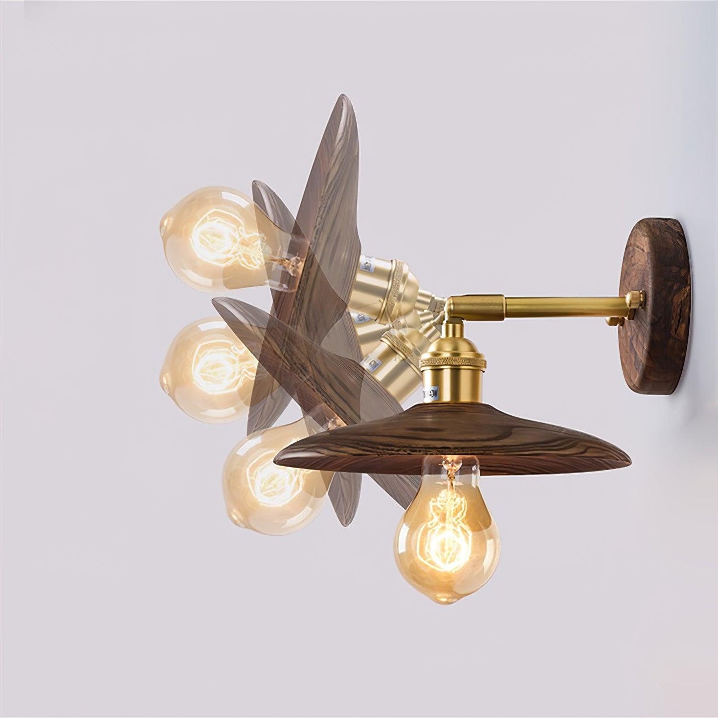 Walnut Flared Wall Light
