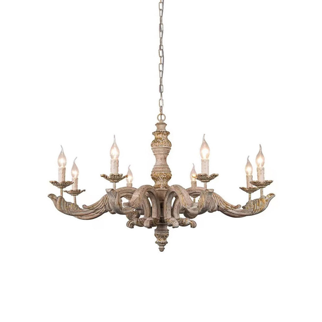 Wooden Roman Column Chandelier