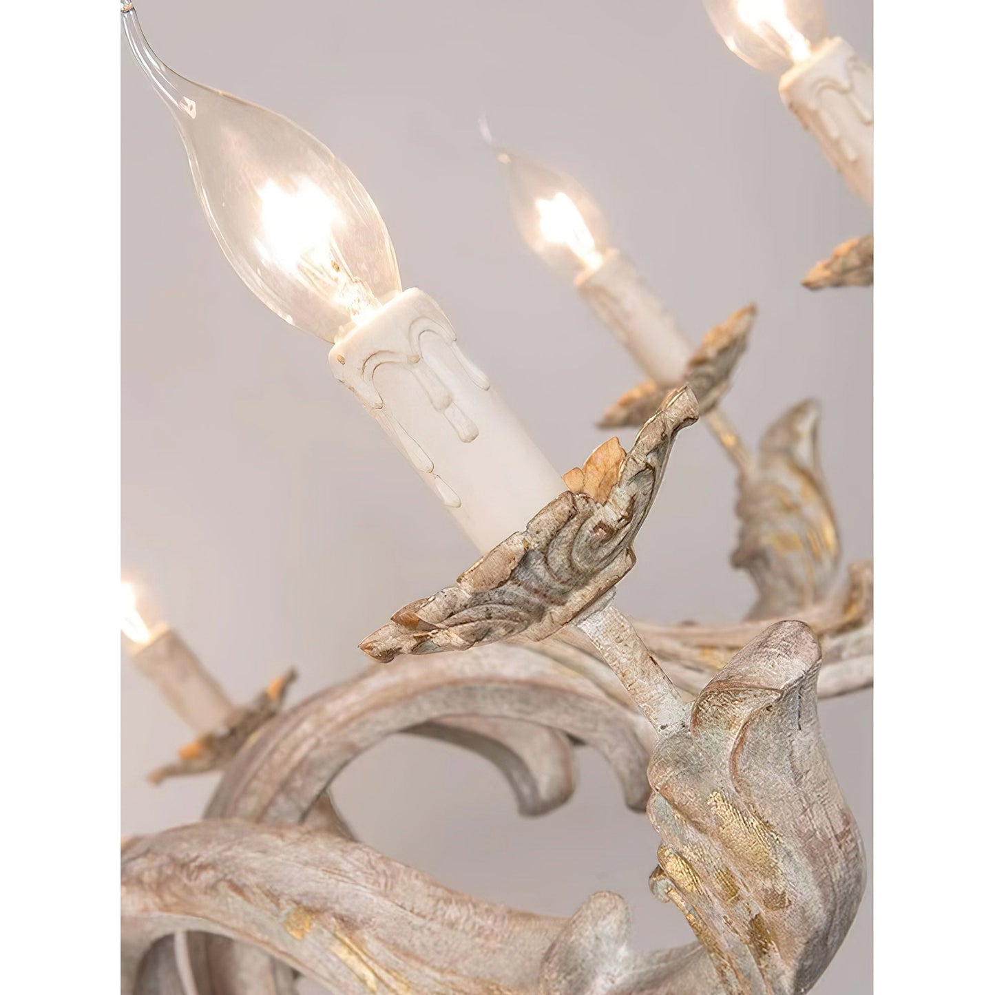 Wooden Roman Column Chandelier