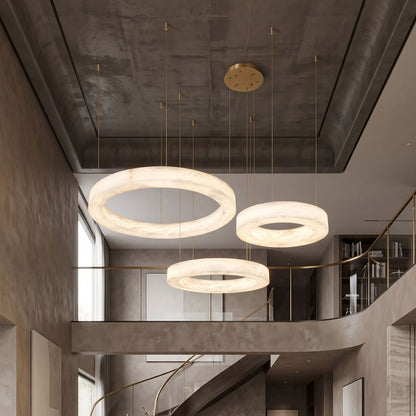 Alabaster Alabaster Ring Chandelier