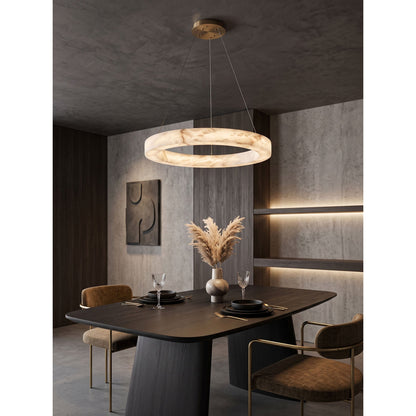 Alabaster Alabaster Ring Chandelier