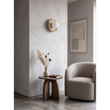 Apricity Travertine Wall Lamp