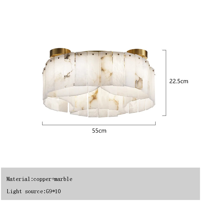 Milton Natural Marble Flush Mount