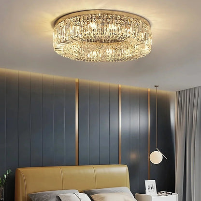 Specchio Flush Mount Crystal Ceiling Fixture
