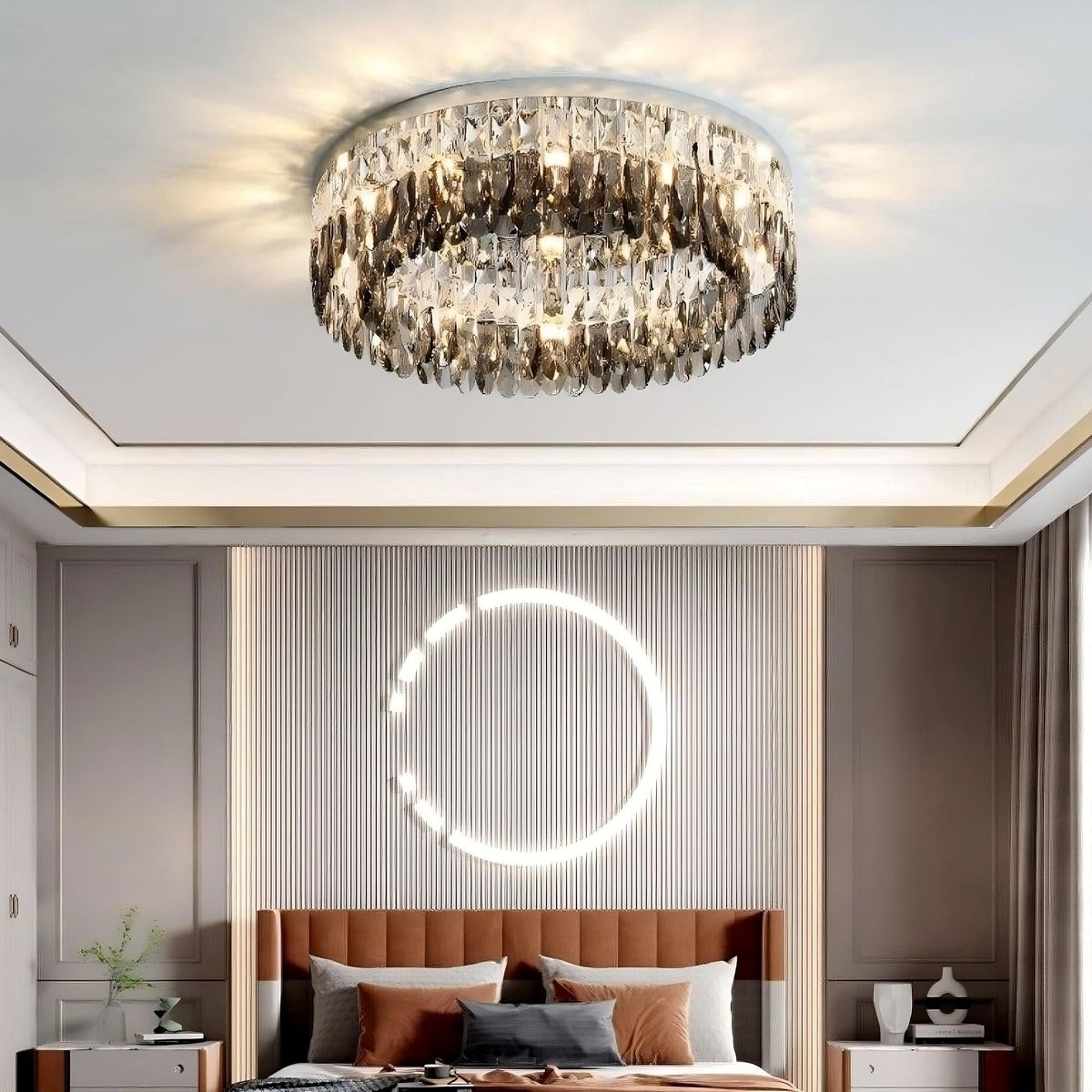 Giano Crystal Flush Mount Light Fixture