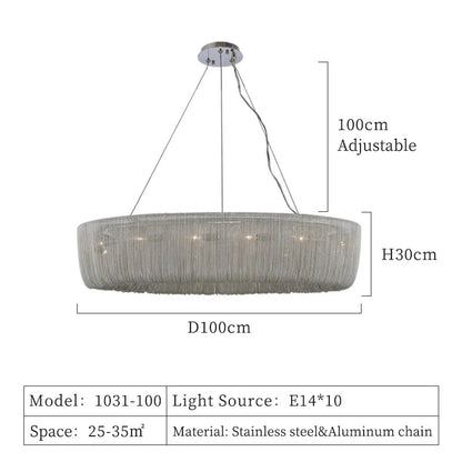 Cadena Chain Tassel Chandelier