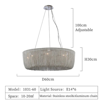Cadena Chain Tassel Chandelier