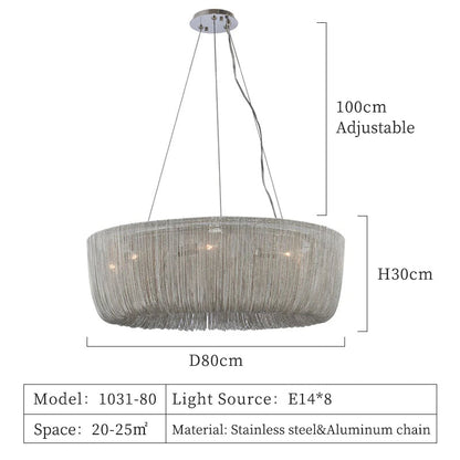 Cadena Chain Tassel Chandelier